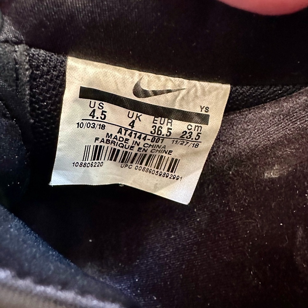 Nike Air Force 1 Low '07 Premium 'Black Velour' | Size 4.5 - Picture 7 of 9